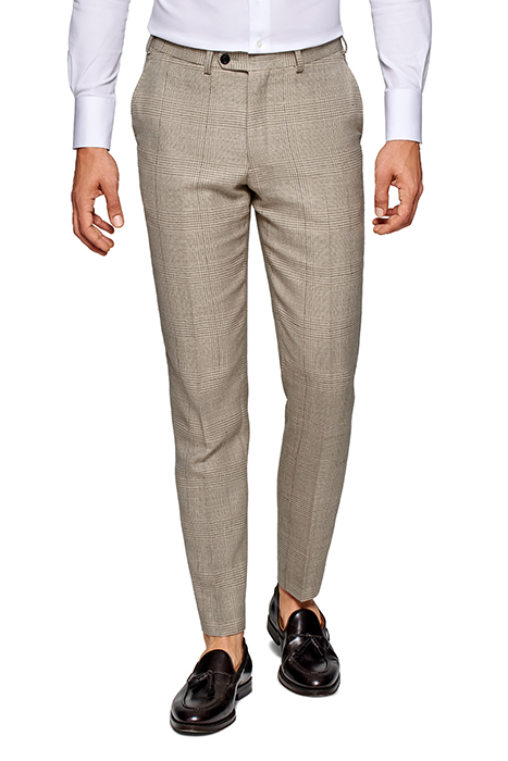 LIGHT BROWN CHECKED TAILORED FIT HAVANA SUIT 5