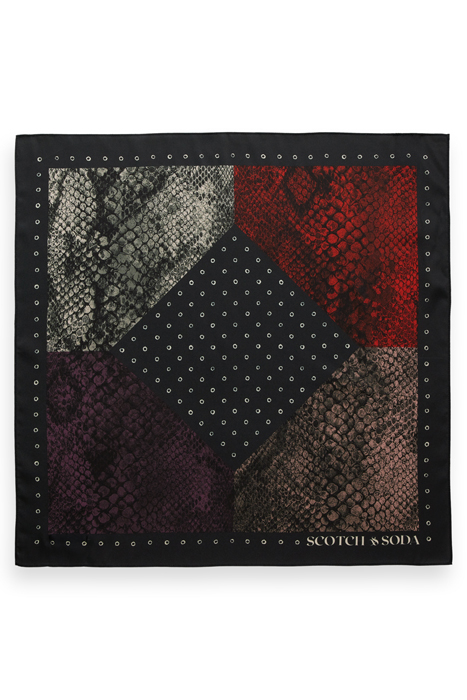 PRINTED SQUARE SCARF SNAKE MULTI 4