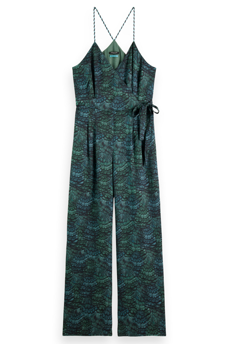 WAISTED BELT DETAIL JUMPSUIT FEATHER BOTTLE GREEN 3