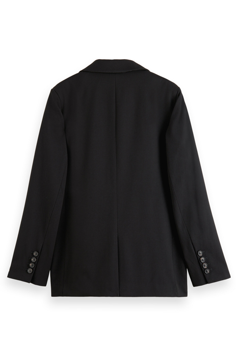 GABARDINE BOYFRIEND SINGLE BREASTED BLAZER EVENING BLACK 5