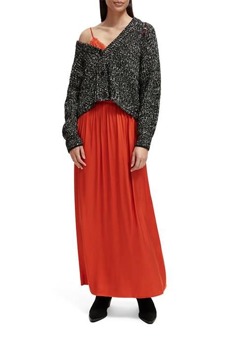 WAISTED CAMI DRESS RED SKIES 6