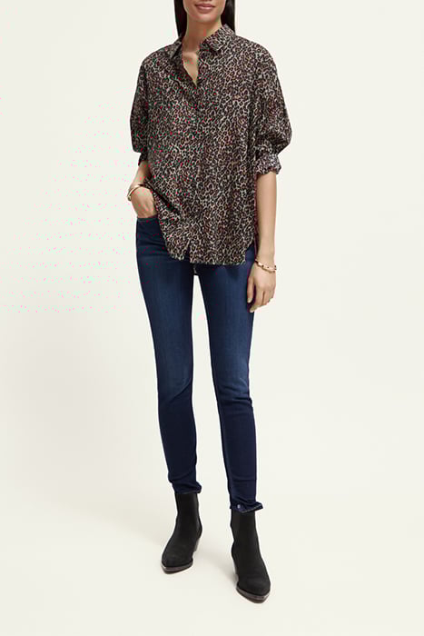 OVERSIZED SHIRT WITH PRINT CREATURES OF THE NIGHT FIELD GREE 2