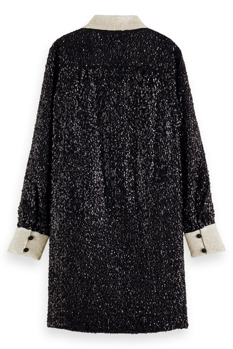 SEQUIN MINI DRESS BLACK 5