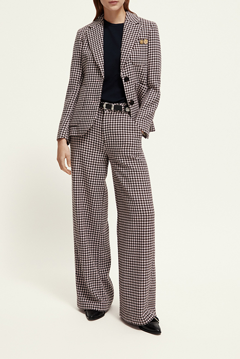 HOUNDSTOOTH SINGLE BREASTED BLAZER HOUNDSTOOTH PINK CLOUD 3