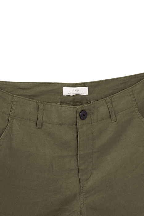 KHAKI LINEN BERMUDAS 2