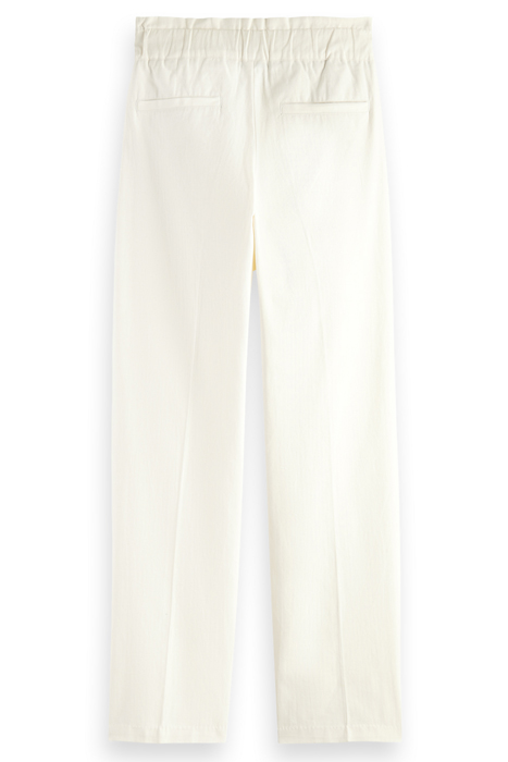 EMBROIDERED HIGH RISE PANT ECRU 5