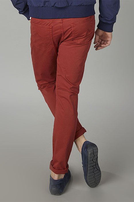TIGHT FIT COTTON PANTS IN ORANGE ORANGE 2