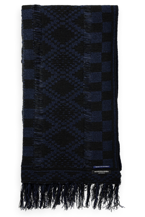 FRINGE HEM KNITTED SCARF NIGHT 4