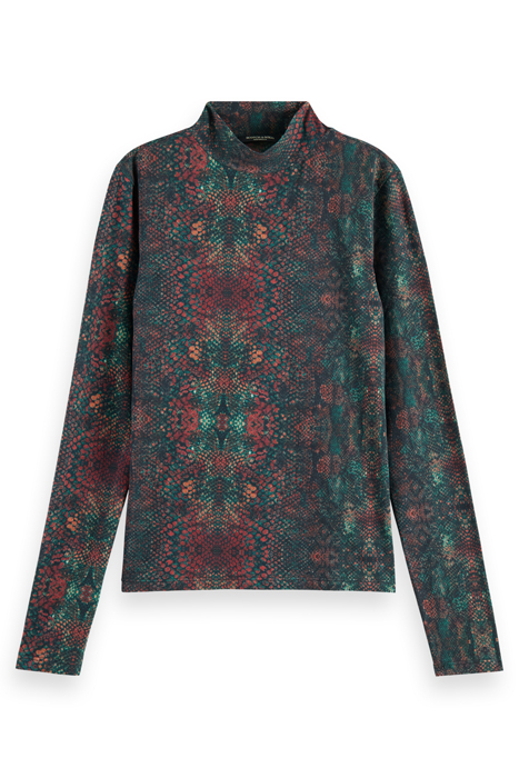 ALL OVER PRINTED MOCKNECK LONG SLEEVED SHIRT SNAKE 4