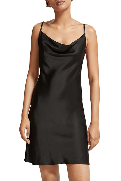 COWL NECK MINI DRESS EVENING BLACK by Scotch & Soda