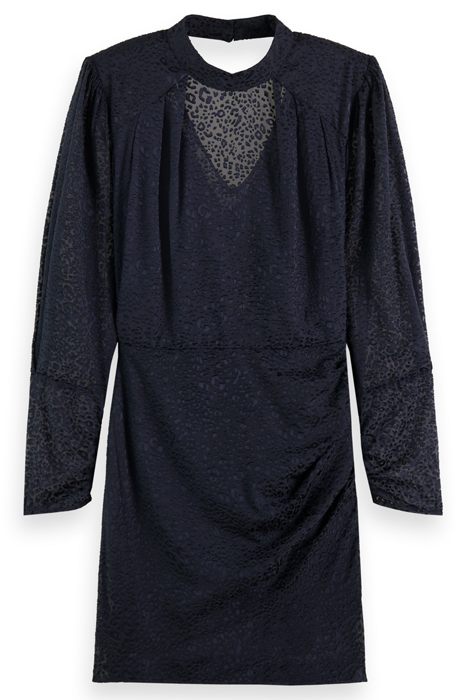 MOCK NECK MINI DRESS WITH OPEN BACK DETAIL NIGHT 4