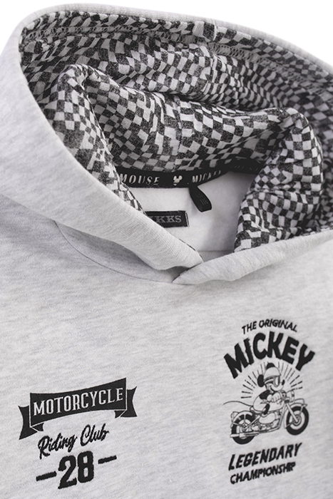 BOYS’ GREY IKKS–MICKEY HOODIE WITH MICKEY EMBOSSED ON BACK 3