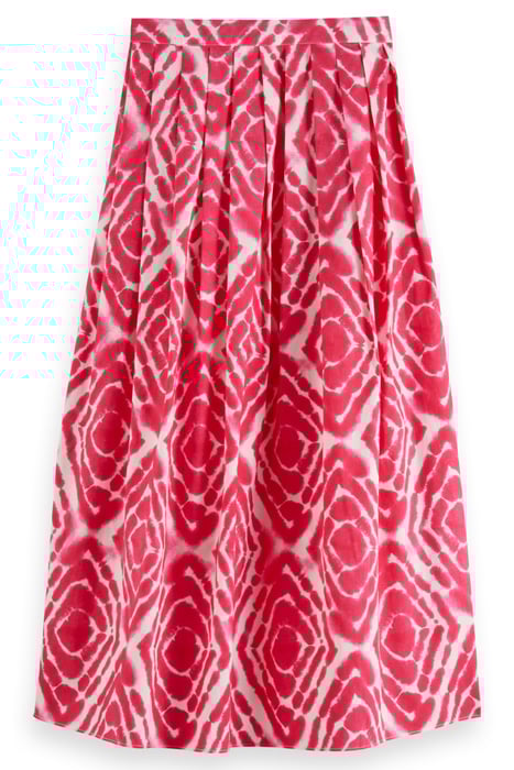 PRINTED SKIRT WITH PLEATS DISCO TIE DYE POP PINK 5