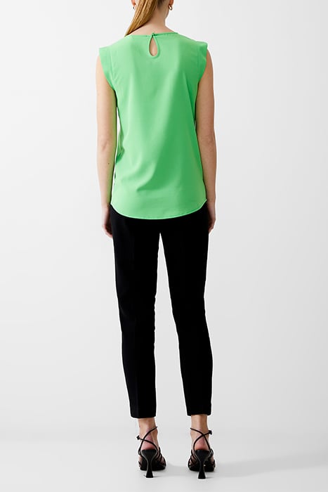 S/S CREPE LIGHT TANK TOP POISE GREEN 3