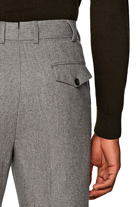 TAUPE WIDE LEG TAPERED BLAKE TROUSERS 7