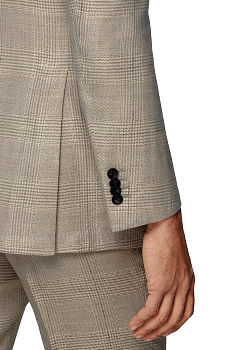 LIGHT BROWN CHECKED TAILORED FIT HAVANA SUIT 9