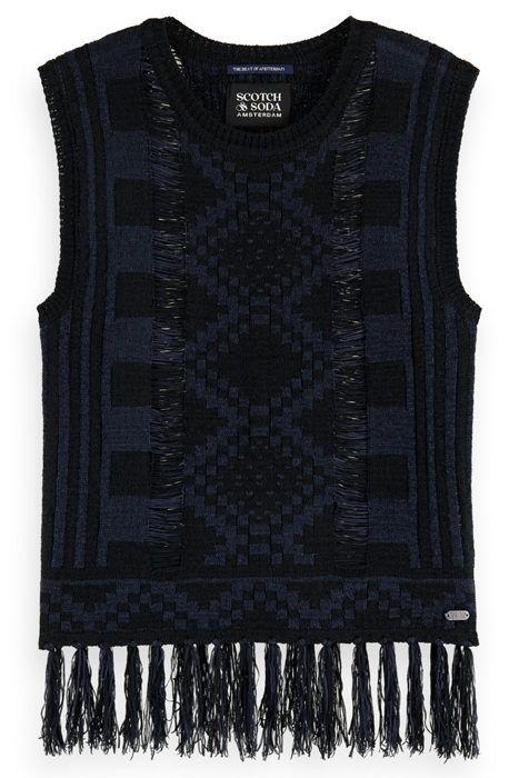 FRINGE HEM KNITTED TANK TOP NIGHT 4