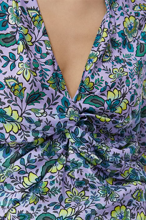 LILAC XL FLOWER PRINT DRAPED BLOUSE 7