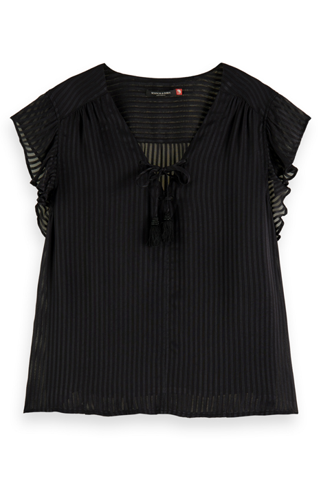 TOP WITH LACE UP FRONT BLACK 4
