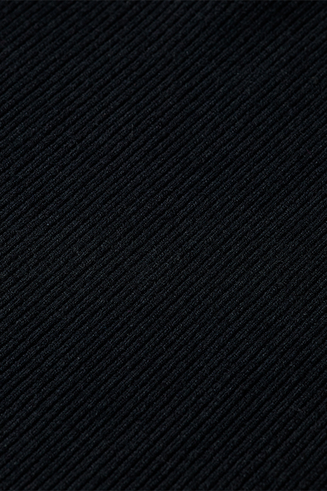 BUTTON DETAIL SKINNY RIB PULLOVER BLACK 7