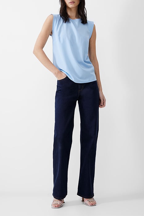 S/S CREPE LIGHT TANK TOP PLACID BLUE 2