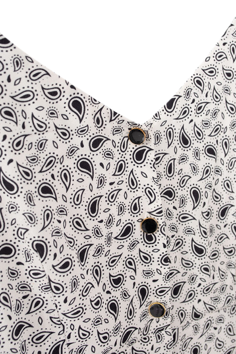 CASHMERE PRINT WHITE DRESS 5