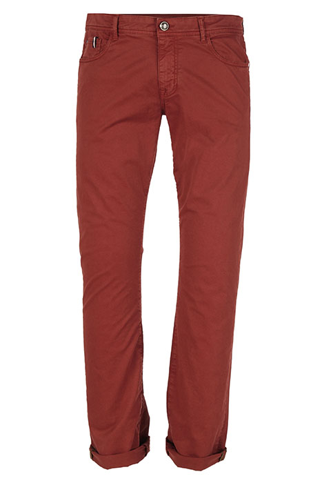 TIGHT FIT COTTON PANTS IN ORANGE ORANGE 4