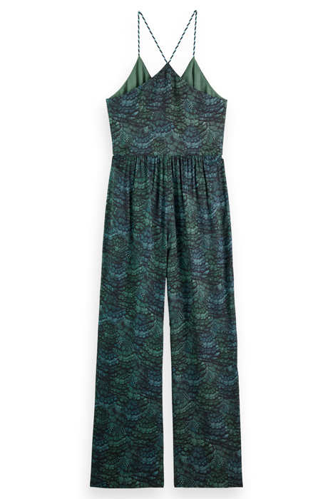 WAISTED BELT DETAIL JUMPSUIT FEATHER BOTTLE GREEN 4