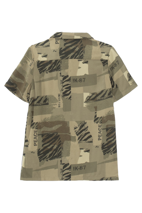 BOYS’ KHAKI CAMOUFLAGE PRINT LENZING™ ECOVERO™ SHIRT 3