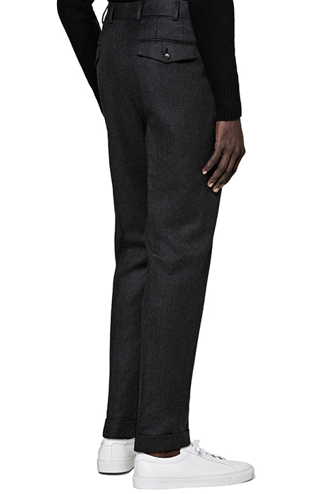 DARK GREY WIDE LEG TAPERED BLAKE TROUSERS 2