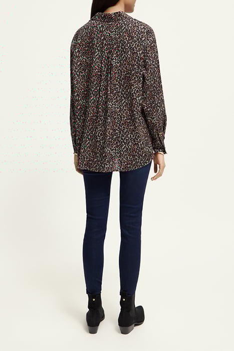 OVERSIZED SHIRT WITH PRINT CREATURES OF THE NIGHT FIELD GREE 3