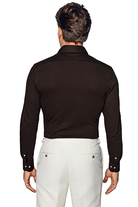 DARK BROWN EXTRA SLIM FIT SHIRT 2