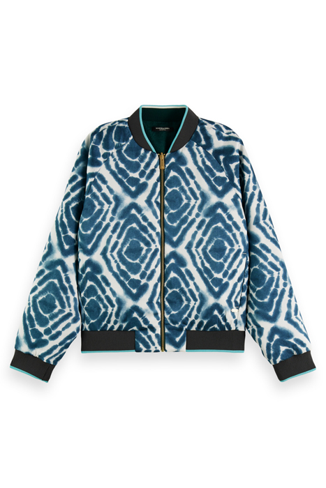 REVERSIBLE BOMBER JACKET DISCO TIE DYE BOTTLE GREEN 4