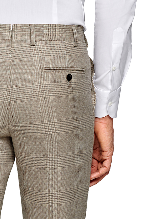 LIGHT BROWN CHECKED TAILORED FIT HAVANA SUIT 10