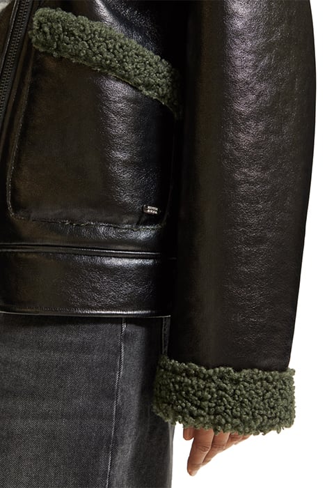 FAUX SHEARLING JACKET EVENING BLACK 9