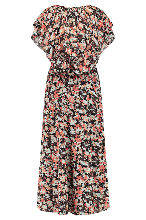 ROMA LONG DRESS FLOWERFIELD BROWN 2