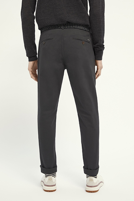 ESSENTIALS - STUART CLASSIC REGULAR SLIM FIT CHINO CHARCOAL 3