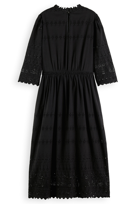 MIDI BRODERIE DRESS BLACK 5