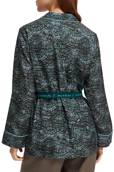 PYJAMA LOOSE FIT BLAZER FEATHER BOTTLE GREEN 2