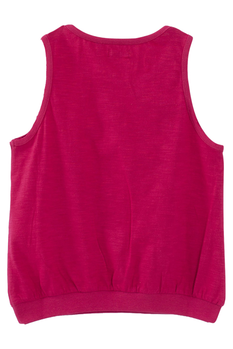 GIRLS’ FUCHSIA FLAMINGO & FLOWER ORGANIC COTTON VEST TOP 3