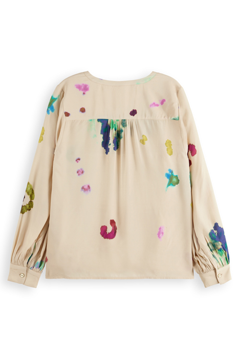 LACE UP TOP WITH BALLOON SLEEVES GALAXY DYE SOFT ICE 5