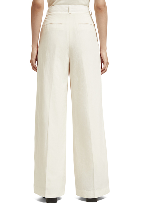 HANA - TAILORED HIGH RISE WIDE LEG PANTS ECRU 2