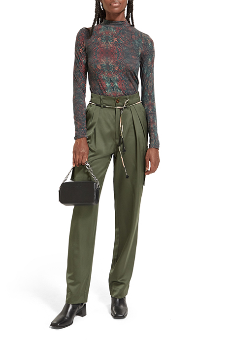 ALL OVER PRINTED MOCKNECK LONG SLEEVED SHIRT SNAKE 3