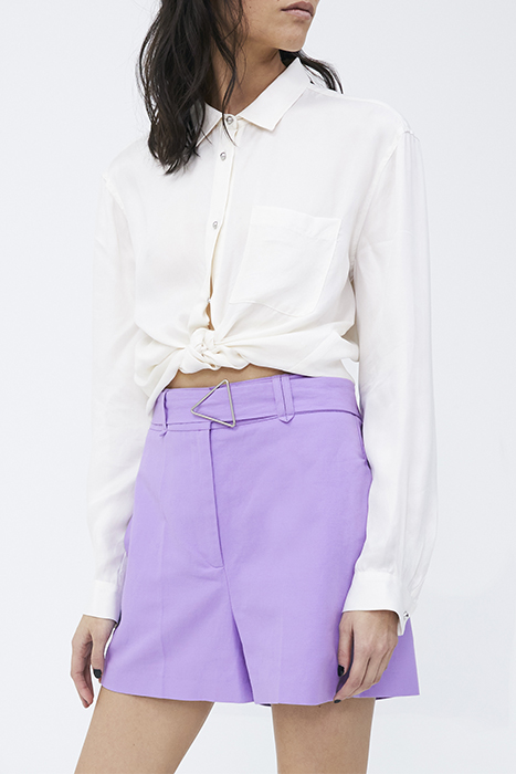 LILAC HIGH-WAIST SHORTS WITH REMOVABLE BELT 3