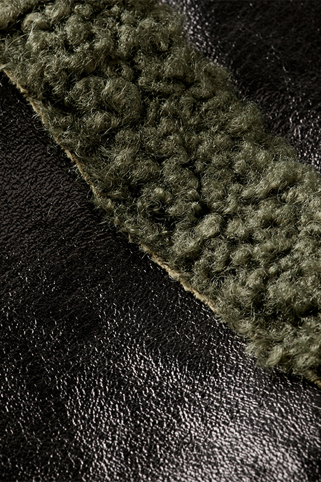 FAUX SHEARLING JACKET EVENING BLACK 10