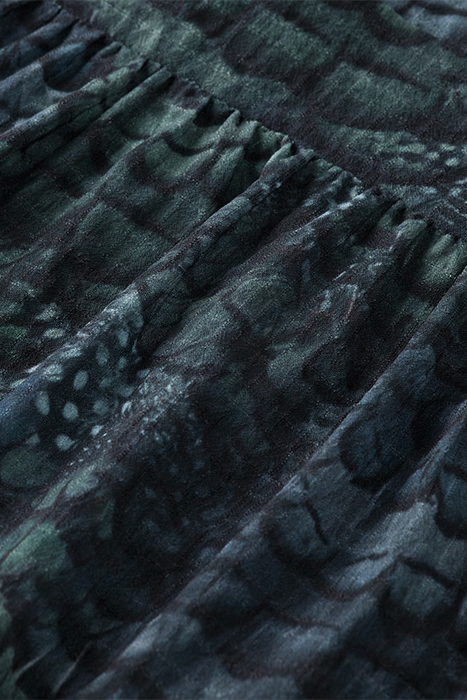 WRAP MINI DRESS FEATHER BOTTLE GREEN 8