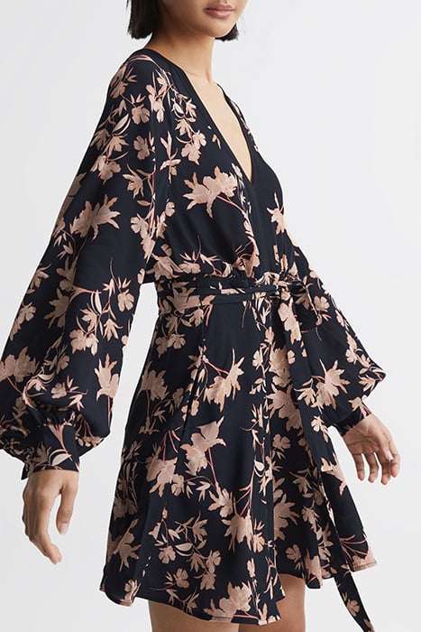 KERINA-FLORAL DRESS PINK/BLACK 5