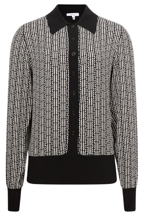 OLIVIA-PRINT CARDIGAN BLACK 4