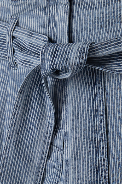 BLUE BELTED PAPERBAG JEANS WITH THIN WHITE STRIPES 9