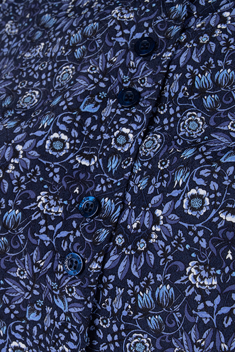 NAVY FRONT-TIED TOP WITH BLUE FLOWER PRINT 9